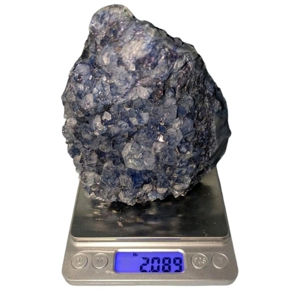 Blue Fluorite Quartz Crystal Cluster Brazil Over 2lbs Healing Rock Specimen - Picture 11 of 12